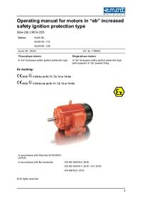 Operating manual for motors in “eb” increased safety ignition protection type