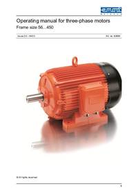 Operating manual for three-phase motors